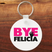 Porte-clés Bye Felicia Vague main rose chaud (Recto)