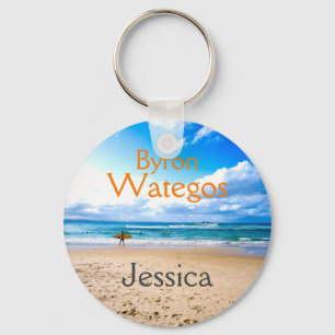 Porte-clés Byron Bay Wategos Beach Personalized
