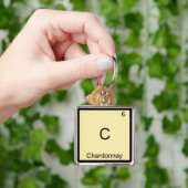 Porte-clés C - Chardonnay Funny Chimie Élément Symbole Tee (main)