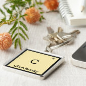 Porte-clés C - Chardonnay Funny Chimie Élément Symbole Tee (Côté)