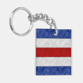 Porte-clés C Charlie Watercolor Nautical Signal Maritime (Devant gauche)