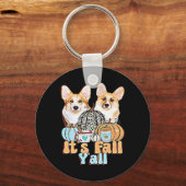 Porte-clés C’est Fall Y’all Corgis Esthétique unique (Recto)