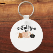 Porte-clés C’est l’automne Y’all avec des lunes Belle Hallowe (Recto)