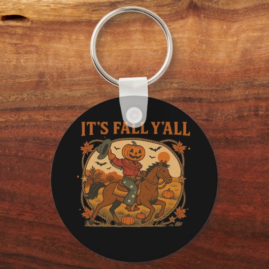 Porte-clés C’est l’automne Y’all Citrouille Minimal Clean (Recto)