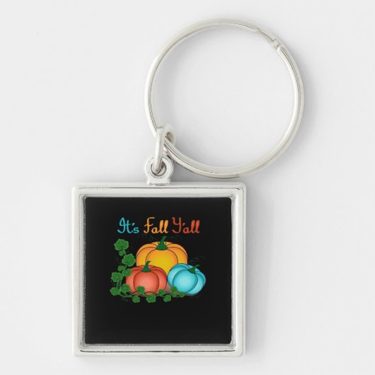 Porte-clés C’est la Chute Y’all Citrouille Retro Graphisme (Devant)