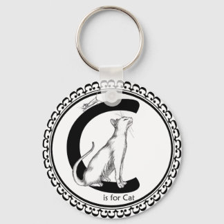 Porte-clés C est pour Cat