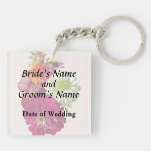 Porte-clés c_ZinniaCouleurs mixtesMariage mixte Zinnia Bouque
