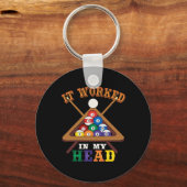 Porte-clés Ça A Fonctionné Dans Ma Tête Drôle Snooker Billard (Recto)