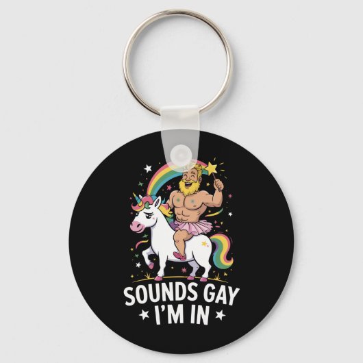 Porte-clés Ça a l'air gay, j'entre (Recto)