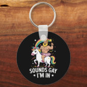 Porte-clés Ça a l'air gay, j'entre (Recto)