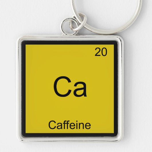 Porte-clés Ca - Caffeine Funny Chimie Élément Symbole Tee (Devant)