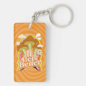 Porte-clés Ça devient mieux | Personnalisation de Good Vibes  (Dos)