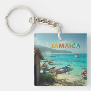 Porte-clés cabane de pêche jamaïcaine