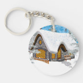 Porte-clés Cabane d'hiver (Devant)