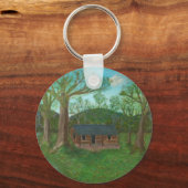 Porte-clés Cabine de journal et arbres (Recto)