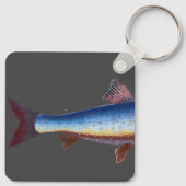 Porte-clés Cabine de pêche personnalisé rustique (Dos)