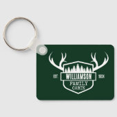 Porte-clés Cabine Nom de famille Forest Green (Verso)