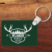 Porte-clés Cabine Nom de famille Forest Green (Recto)