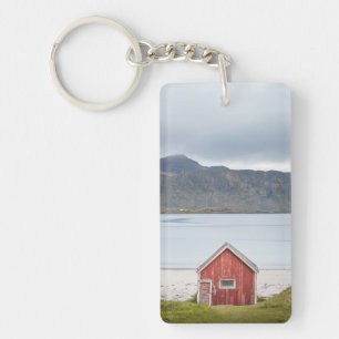 Porte-clés Cabine rouge Ramberg Lofoten