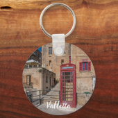 Porte-clés Cabine téléphonique rouge à La Valette Malte (Recto)