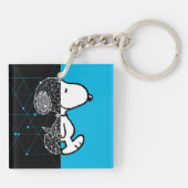 Porte-clés cacahuètes | Conception géométrique Snoopy (Dos)