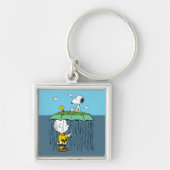 Porte-clés cacahuètes | Jour ensoleillé Jour de pluie Half &  (Devant)