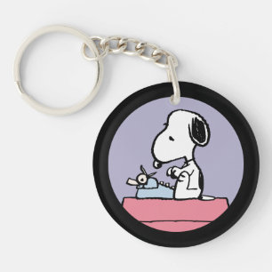 Porte-clés cacahuètes   Snoopy à la machine à écrire