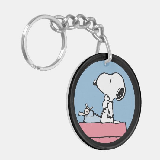 Porte-clés cacahuètes | Snoopy à la machine à écrire (Devant gauche)