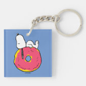 Porte-clés cacahuètes | Snoopy Donut rose (Dos)