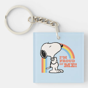 Porte-clés cacahuètes Snoopy Je suis fier de moi