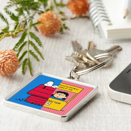 Porte-clés cacahuètes | Snoopy & Lucy Half & Half (Côté)