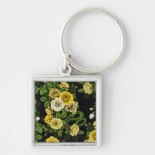 Porte-clés Caché en rose, jaune et vert