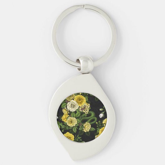 Porte-clés Caché en rose, jaune et vert (Devant)