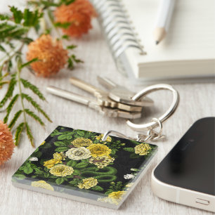 Porte-clés Caché en rose, jaune et vert