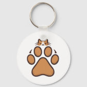 Porte-clés Cachet de chat mignon en Empreinte de patte - Illu (Verso)