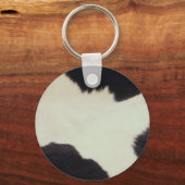 Porte-clés Cachet de vache, noir et blanc (Recto)