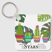 PORTE-CLÉS CACTUS AVEC DE GRANDS FEUILLES (Recto)