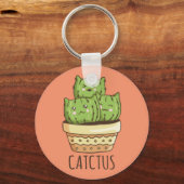 Porte-clés Cactus Cats (Recto)