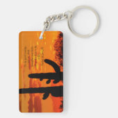 Porte-clés Cactus De L'Arizona Saguaro Avec Coucher De Soleil (Dos)