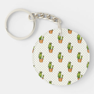 Porte-clés Cactus et motif de point succulent de Polk