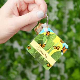 Porte-clés Cactus et papillons fantaisistes