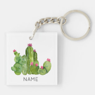 Porte-clés Cactus Flower Art NAME Desert Southwest Fun