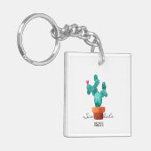Porte-clés Cactus Heart Address Code zip Nouveau Home Fun (Devant gauche)