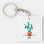 Porte-clés Cactus Heart Address Code zip Nouveau Home Fun (Devant)