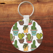 Porte-clés Cactus Intérieur & Succulents Dans Les Pots Motif (Recto)