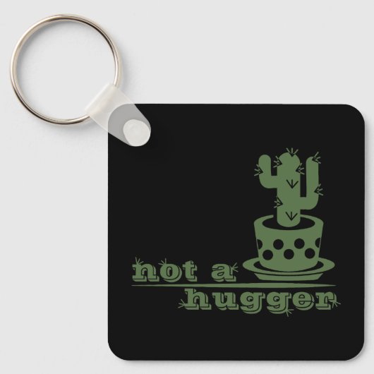 Porte-clés Cactus Pas un gros cactus drôle dire (Recto)