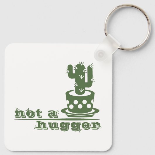 Porte-clés Cactus Pas un gros cactus drôle dire (Dos)