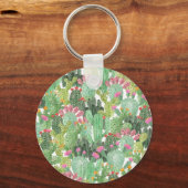 Porte-clés Cactus peint à la main : Vert désert (Verso)