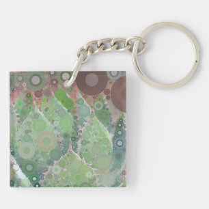 Porte-clés Cactus Photo Art Colorful Desert Botanical Unique