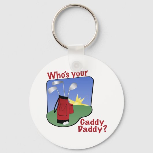 Porte-clés Caddy Daddy Golfer Cadeau (Recto)